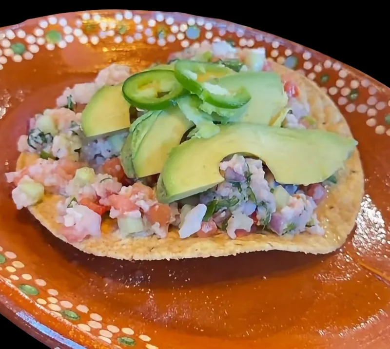 Tostada De Ceviche De Pescado