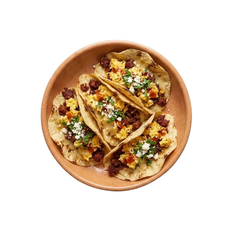 Chorizo Egg Cheese Tacos
