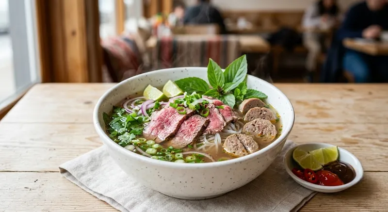 Rare Steak + Meat Ball Pho