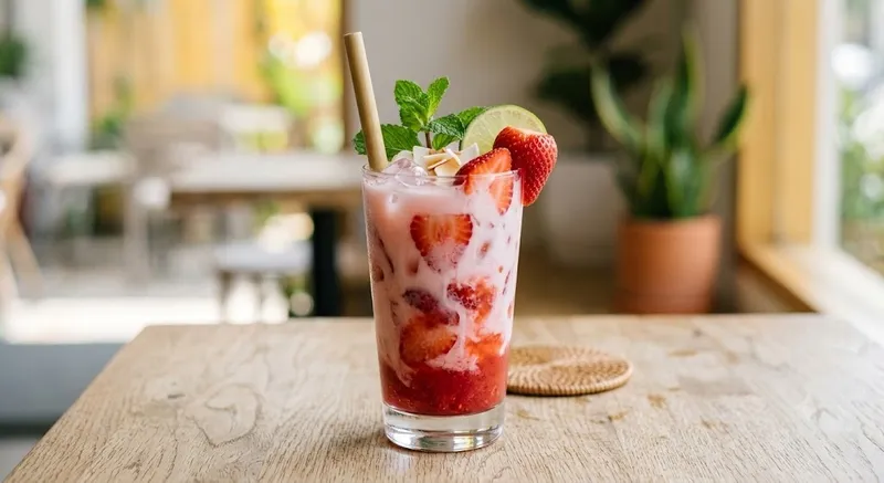 Coconut Strawberry Refresher