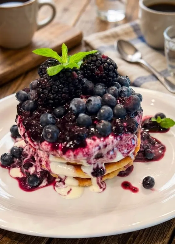 Pancakes Blueberry Cream