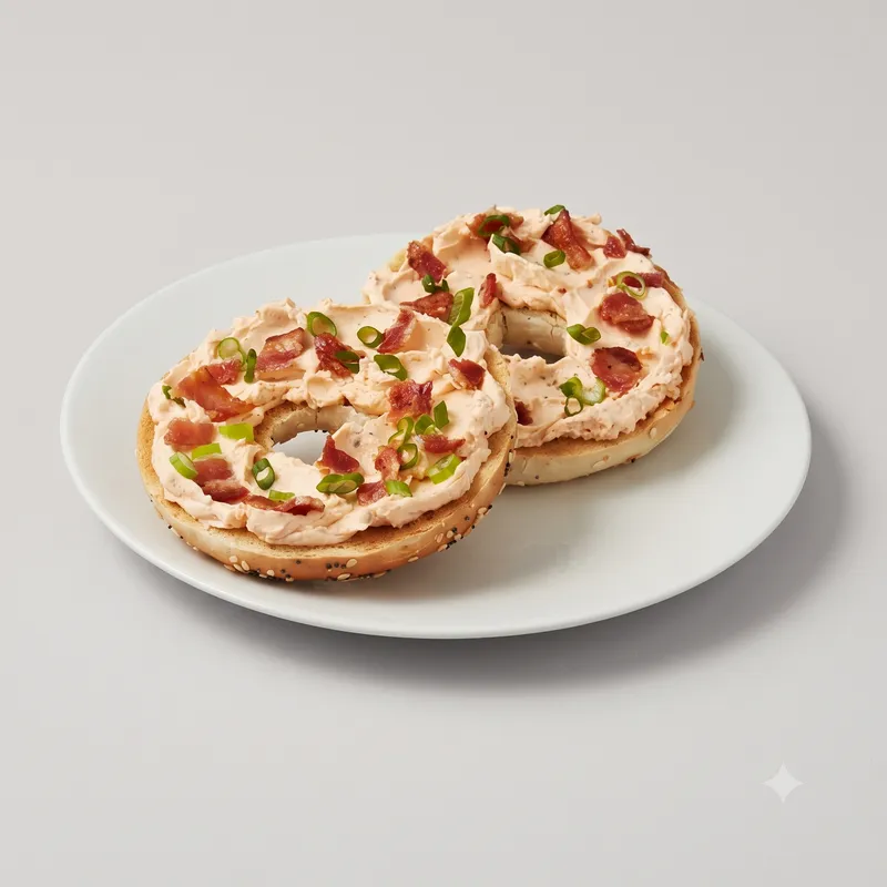 Bagel With Bacon Scallion