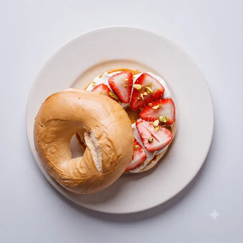 Bagel With Light Strawberry