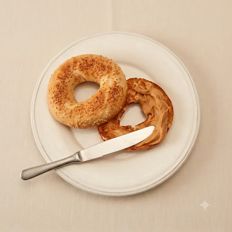 Bagel With Peanut Butter