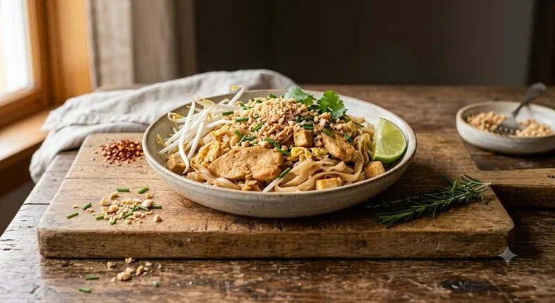 N1. Chicken Pad Thai Flat Noodles