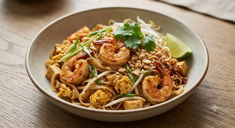 N2. Shrimp Pad Thai Flat Noodles