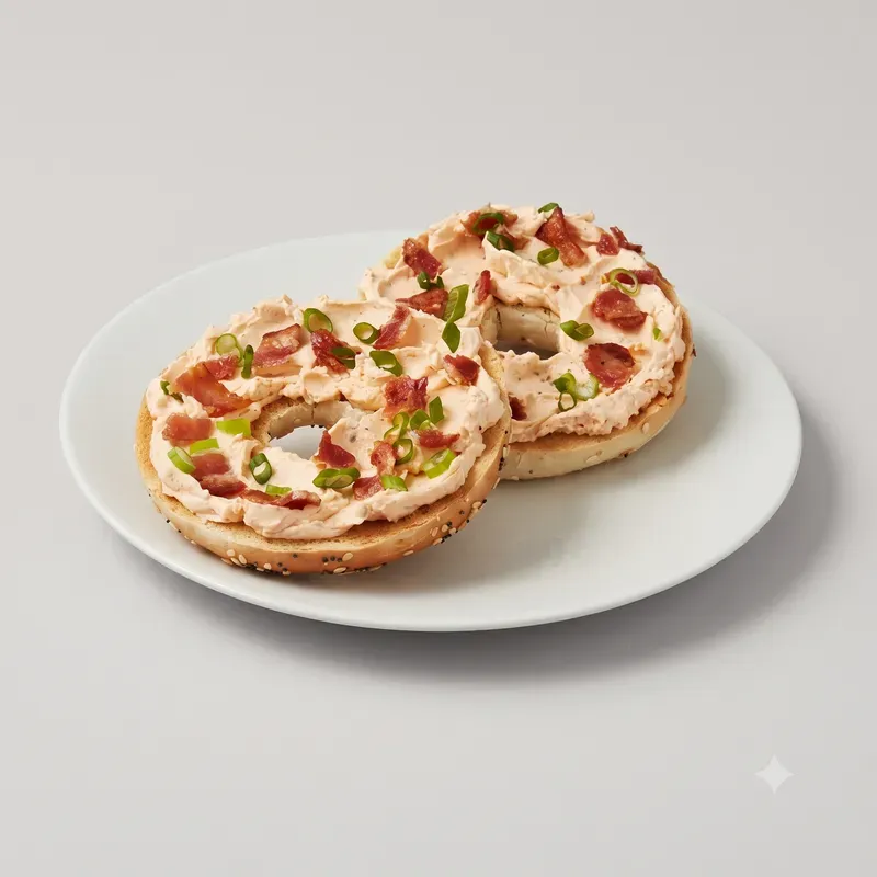 Bagel With Bacon Scallion