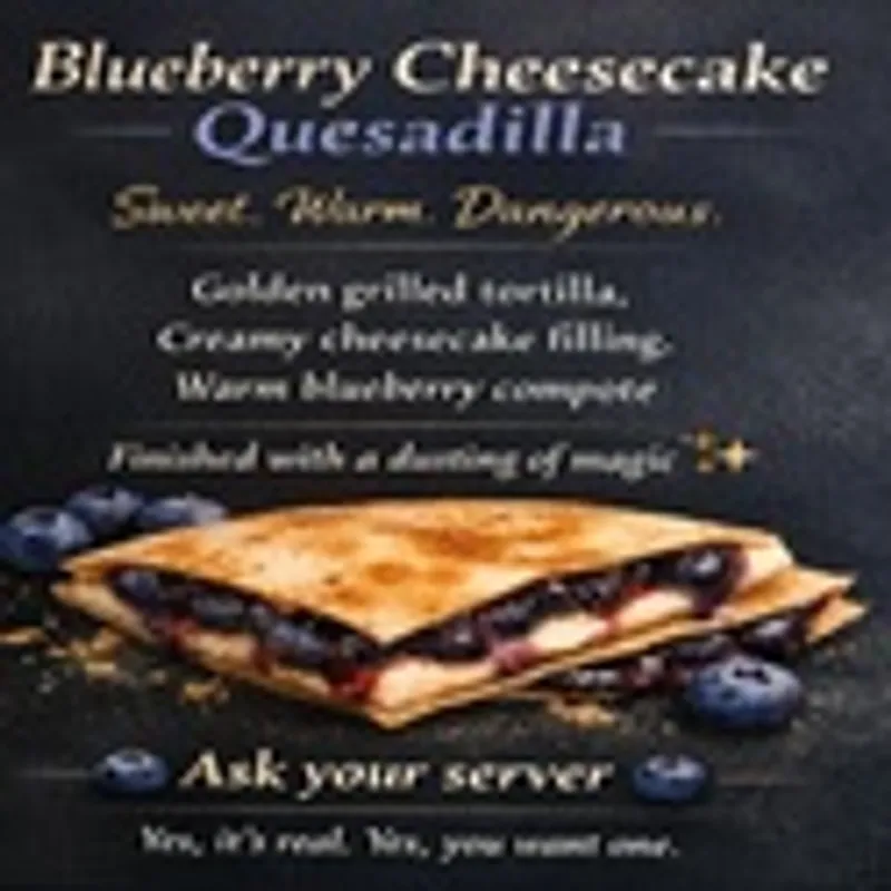 Blueberry Cheesecake Quessadilla