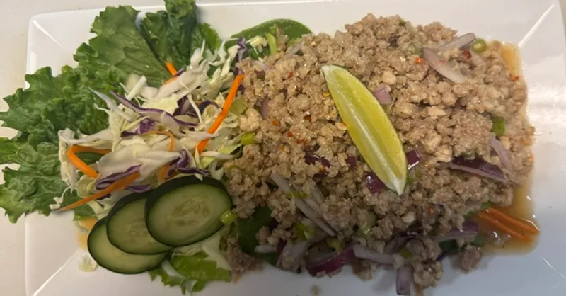 V2. Larb Salad (Ground Chicken Or Pork)