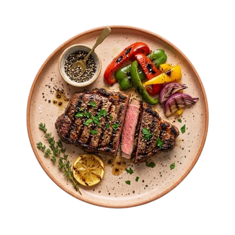 Grilled Pepper Steaks (Angus)