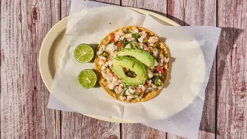 Tostada De Camaron / Shrimp Tostada