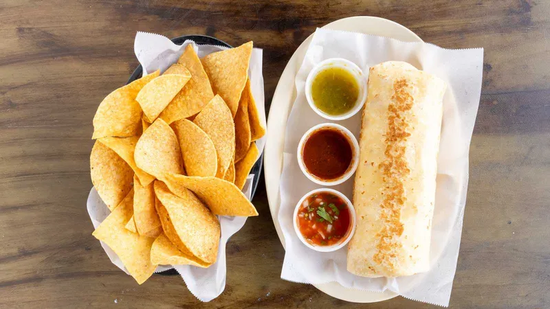 Burritos With The Sides Of Extra Chips