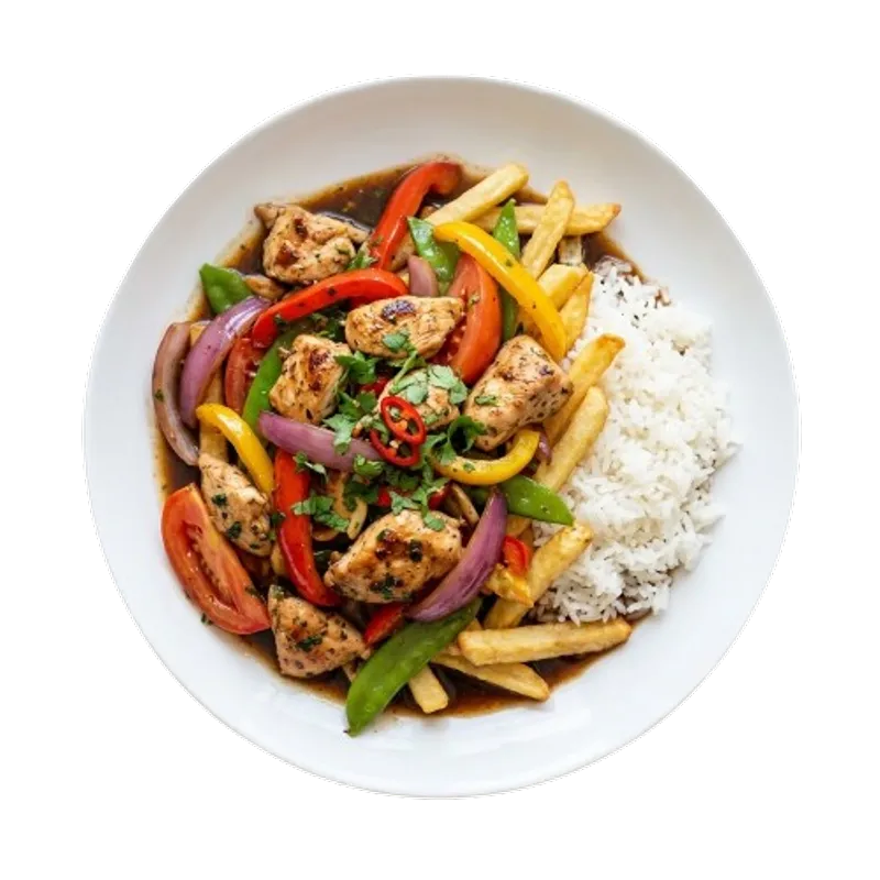 Pollo Saltado Con Verduras