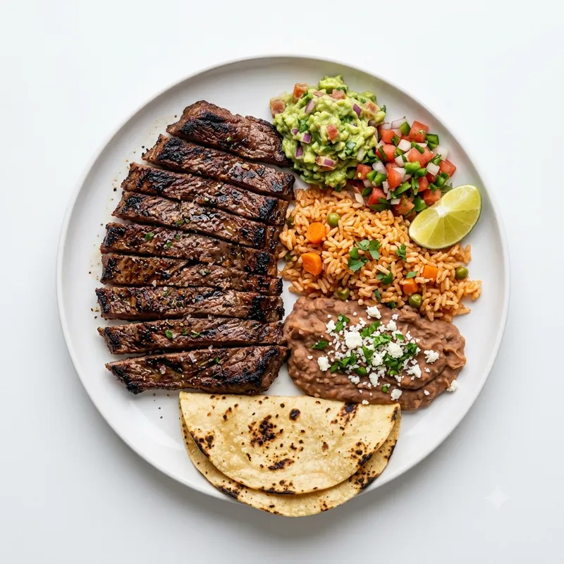 Plato De Carne Asada (Arrachera)
