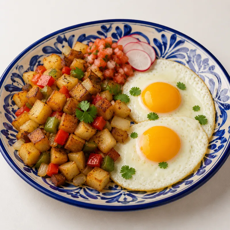 Papas Caseras Y Queso / Homemade Potatoes And Eggs