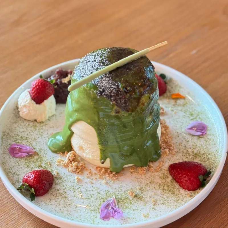 Matcha Brulee Souffle