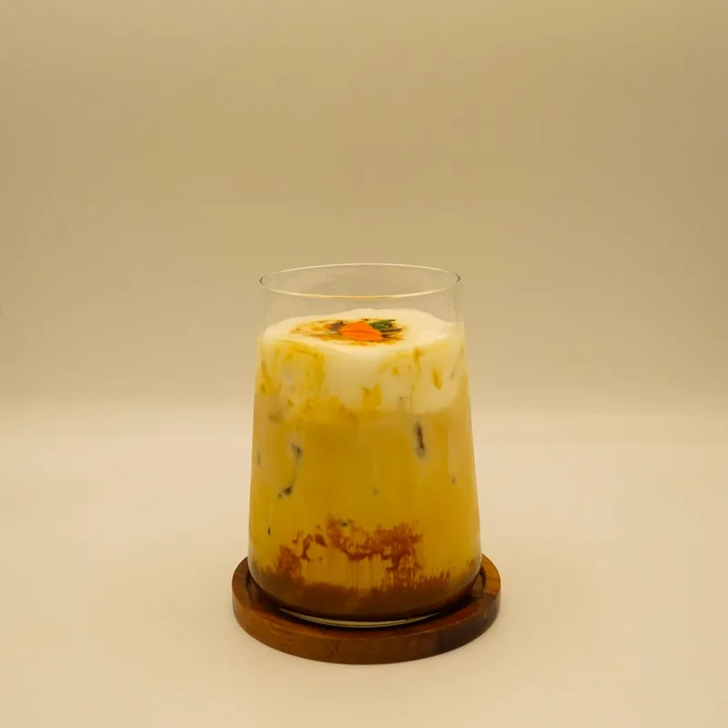 Upside Down Creme Brulee Latte (Iced)