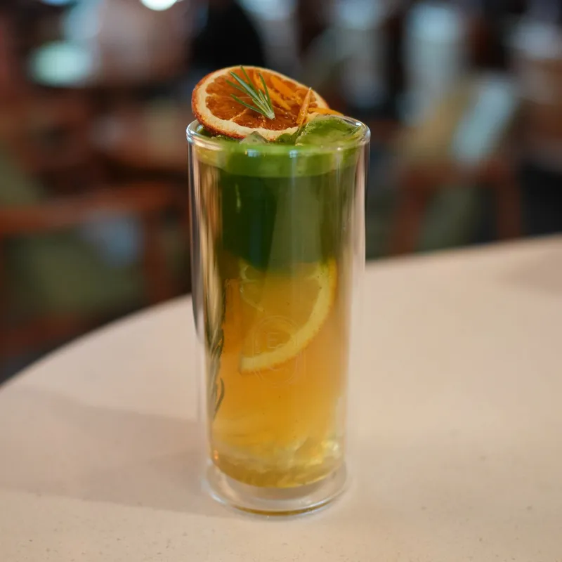 Orange Matcha Ice Tea