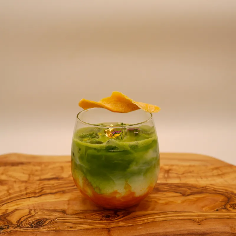 Ceremonial Mango Matcha Latte (Iced)