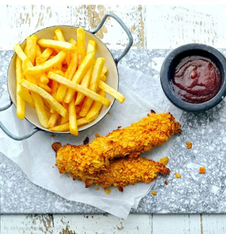 3 pcs chicken tenders with fries