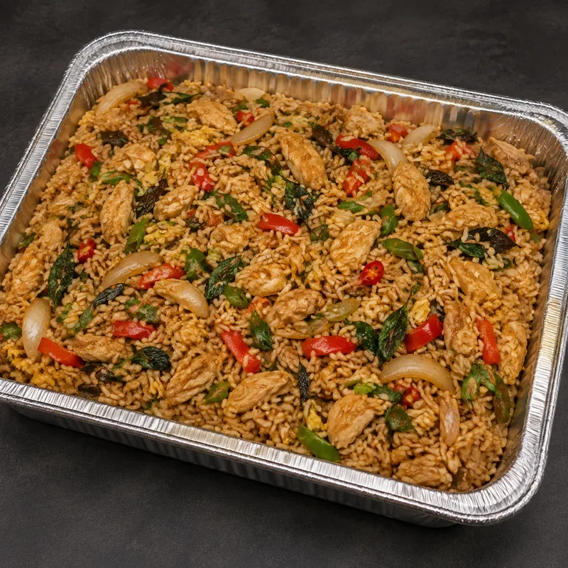 SMALL TRAY (5-6PPL) | BASIL FRIED RICE CHICKEN