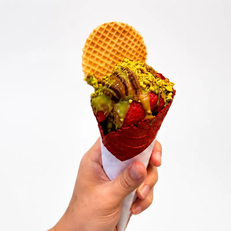 Red Velvet Dubai Strawberry Cone