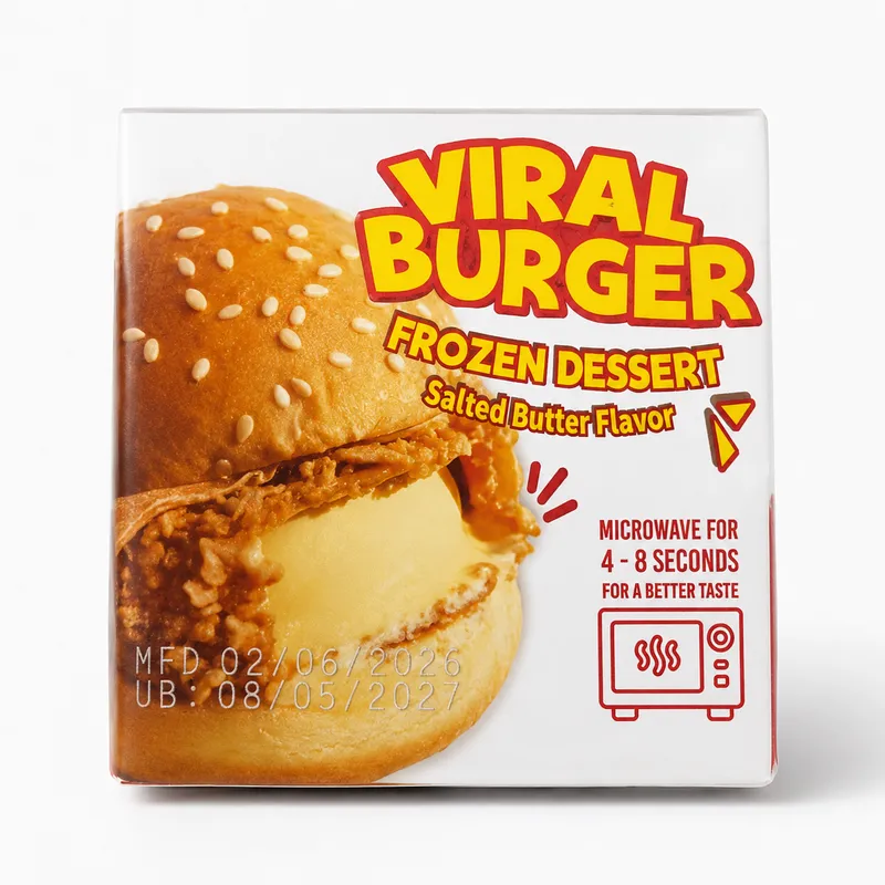Viral Burger Ice Cream