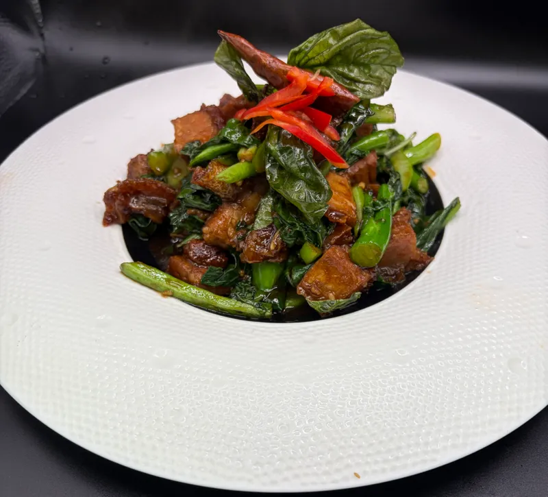 Crispy Pork Belly Chinese Broccoli