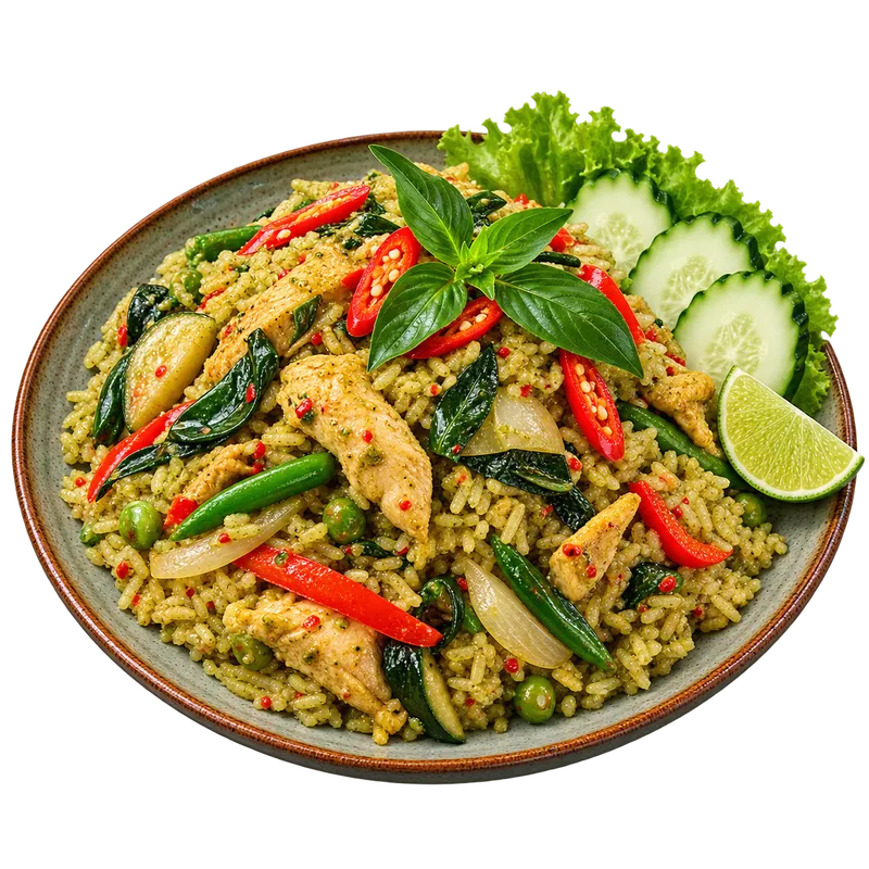 Spicy Green Curry Fried Rice
