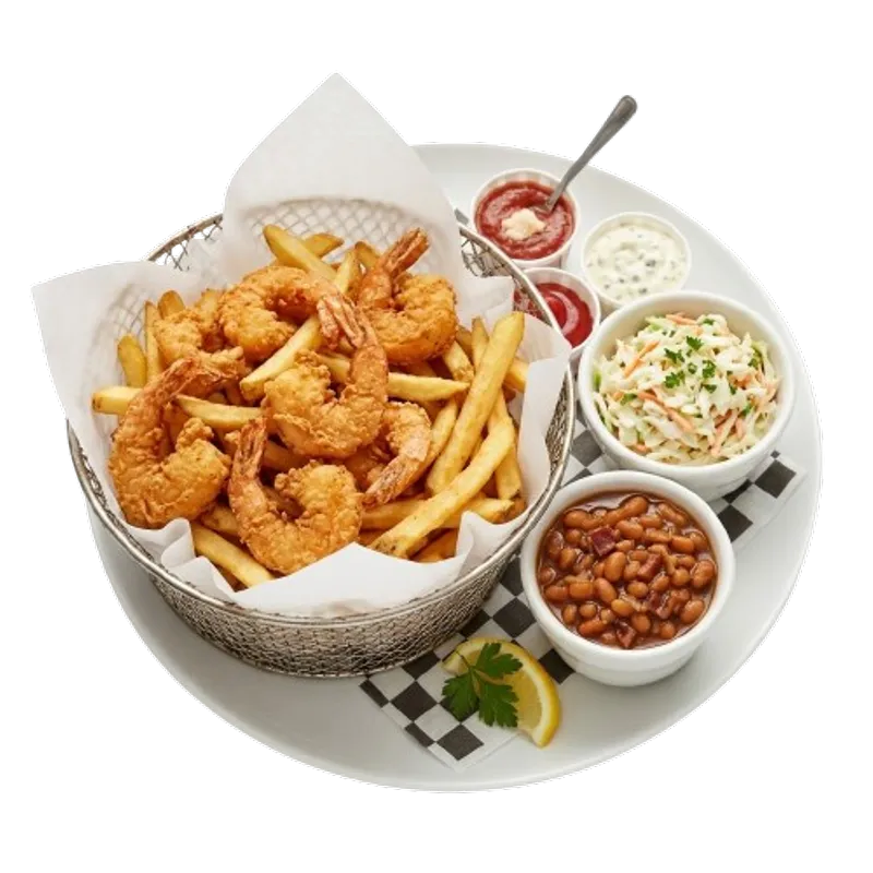Basket Shrimp With French Fries