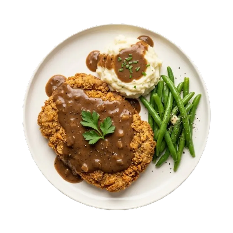 Country Fried Steak With Brown Gravy Dinner