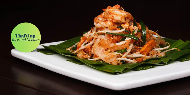 Thaid up rice and noodles