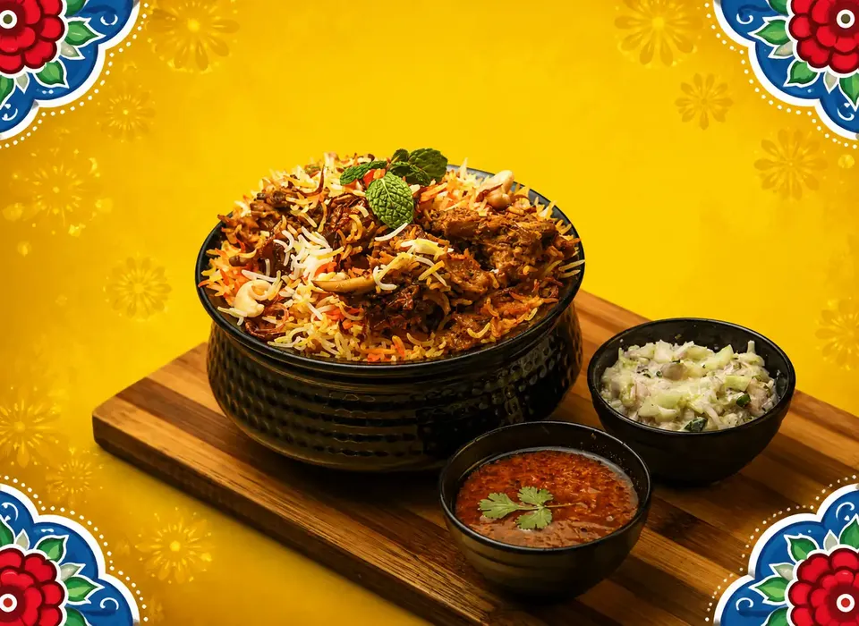 Our kitchen team preparing fresh dishes at Biryani Stop - Demo