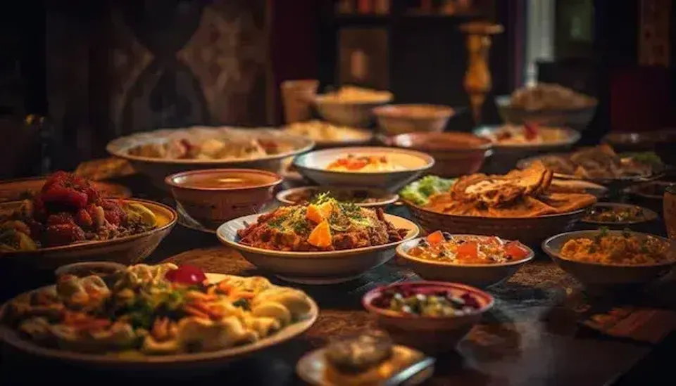 Our kitchen team preparing fresh dishes at Desi Village