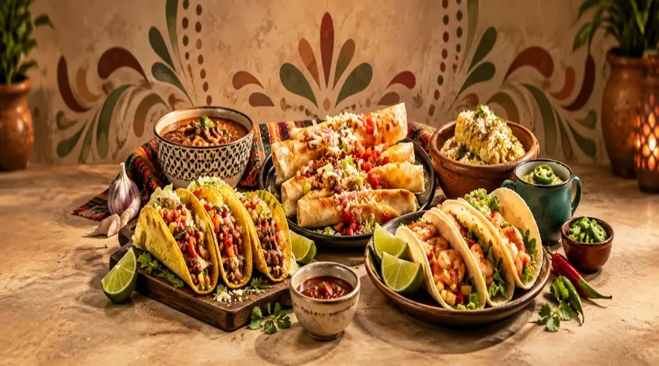 Our kitchen team preparing fresh dishes at El Huarache Mexican Restaurant - Demo