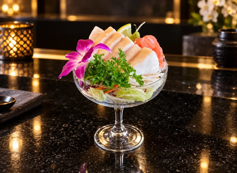 Our kitchen team preparing fresh dishes at Nara Sushi & Grill - Demo