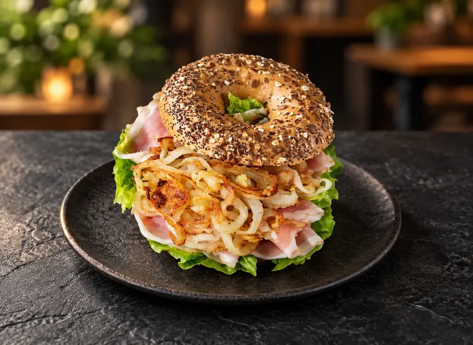Our kitchen team preparing fresh dishes at NYC Bagel and Sandwich Shop