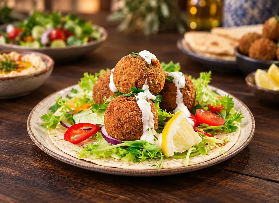 Our kitchen team preparing fresh dishes at Olive Kabab & Gyro