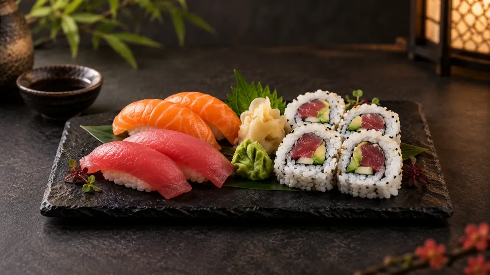 Our kitchen team preparing fresh dishes at Sushi Kyu