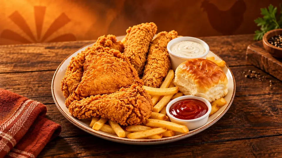 Our kitchen team preparing fresh dishes at Louisiana Famous Fried Chicken Garland