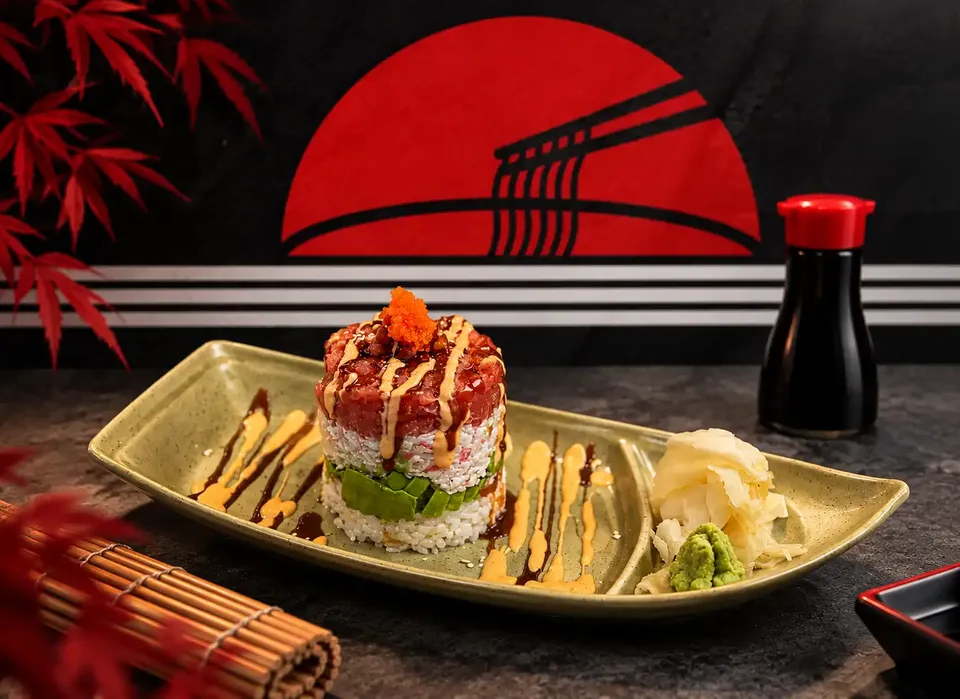 Our kitchen team preparing fresh dishes at Sushi and Ramen Japanese Restaurant - Demo
