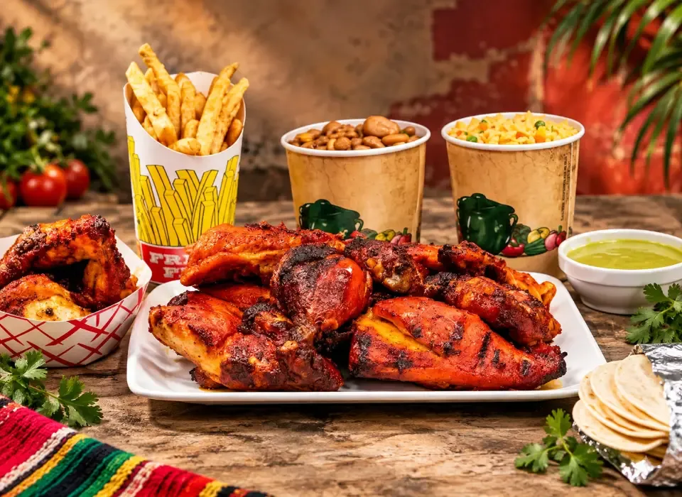 Our kitchen team preparing fresh dishes at El Pollo De Los Santos - Demo