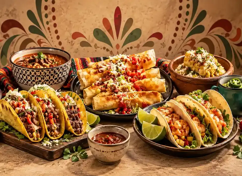 Our kitchen team preparing fresh dishes at El Huarache Mexican Restaurant - Demo