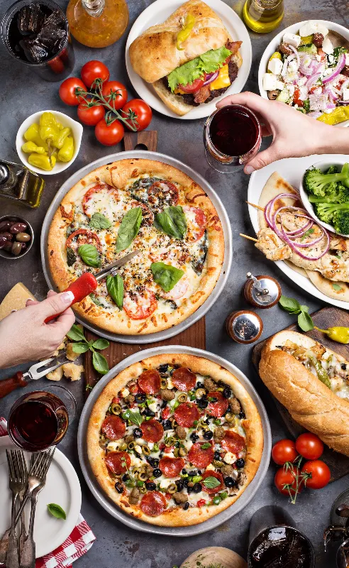 Mobile Banner Image of food from a top-rated restaurant for home delivery.