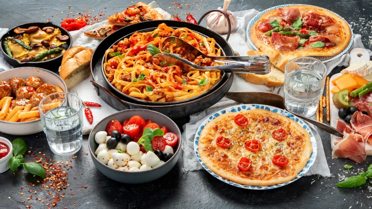 Banner Image of food available through quick and reliable food delivery.