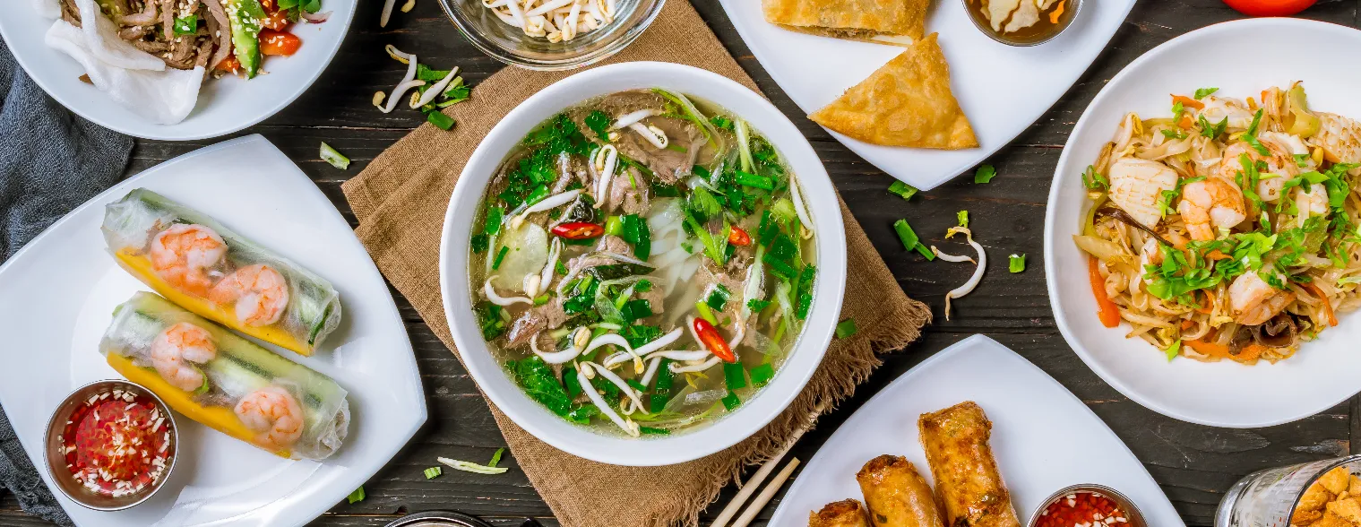 Banner Image of food prepared by a trusted restaurant for online ordering.1