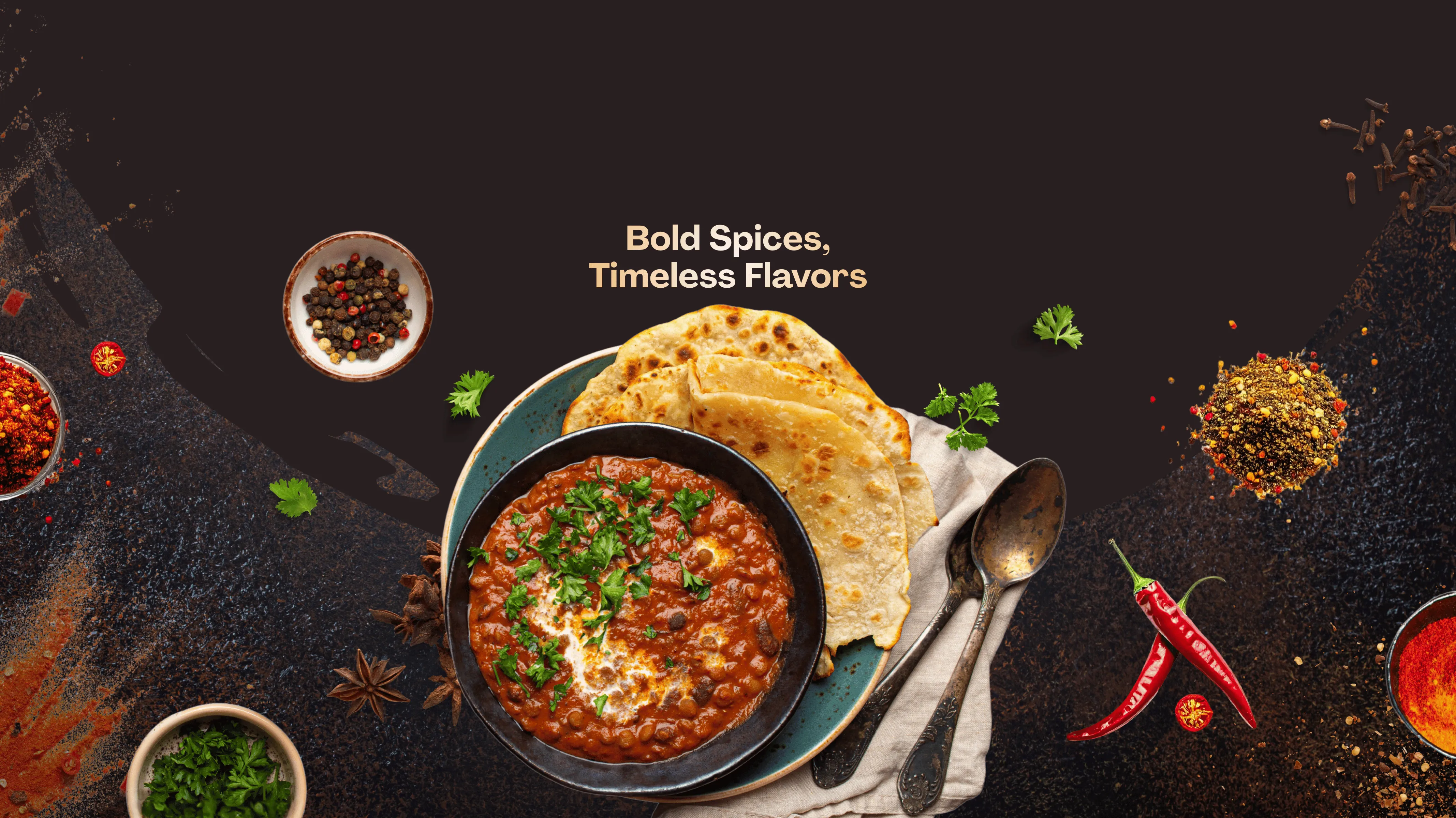 Banner Image of food prepared by a trusted restaurant for online ordering.