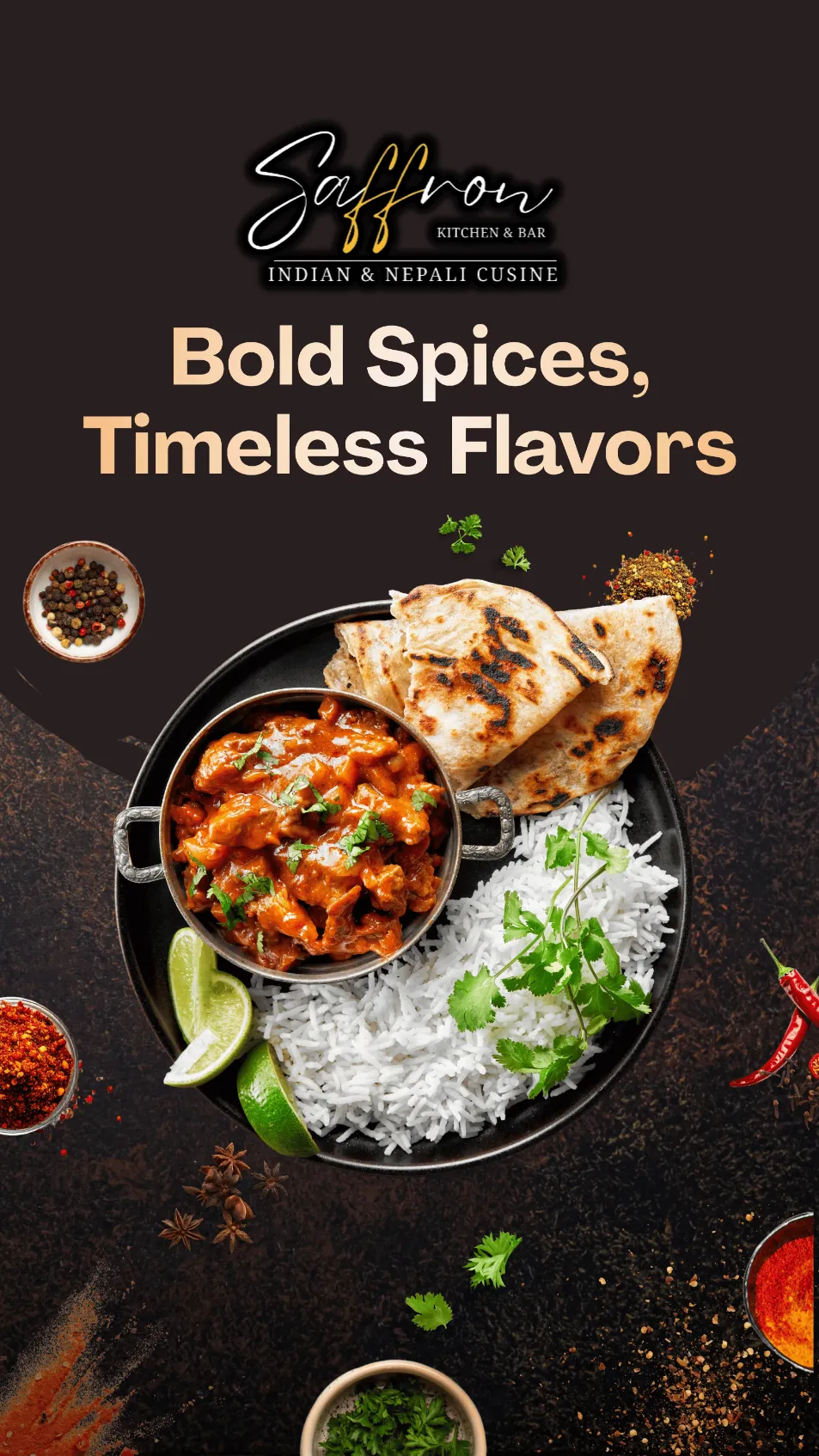 Banner Image of food from a local restaurant with fast and reliable delivery.
