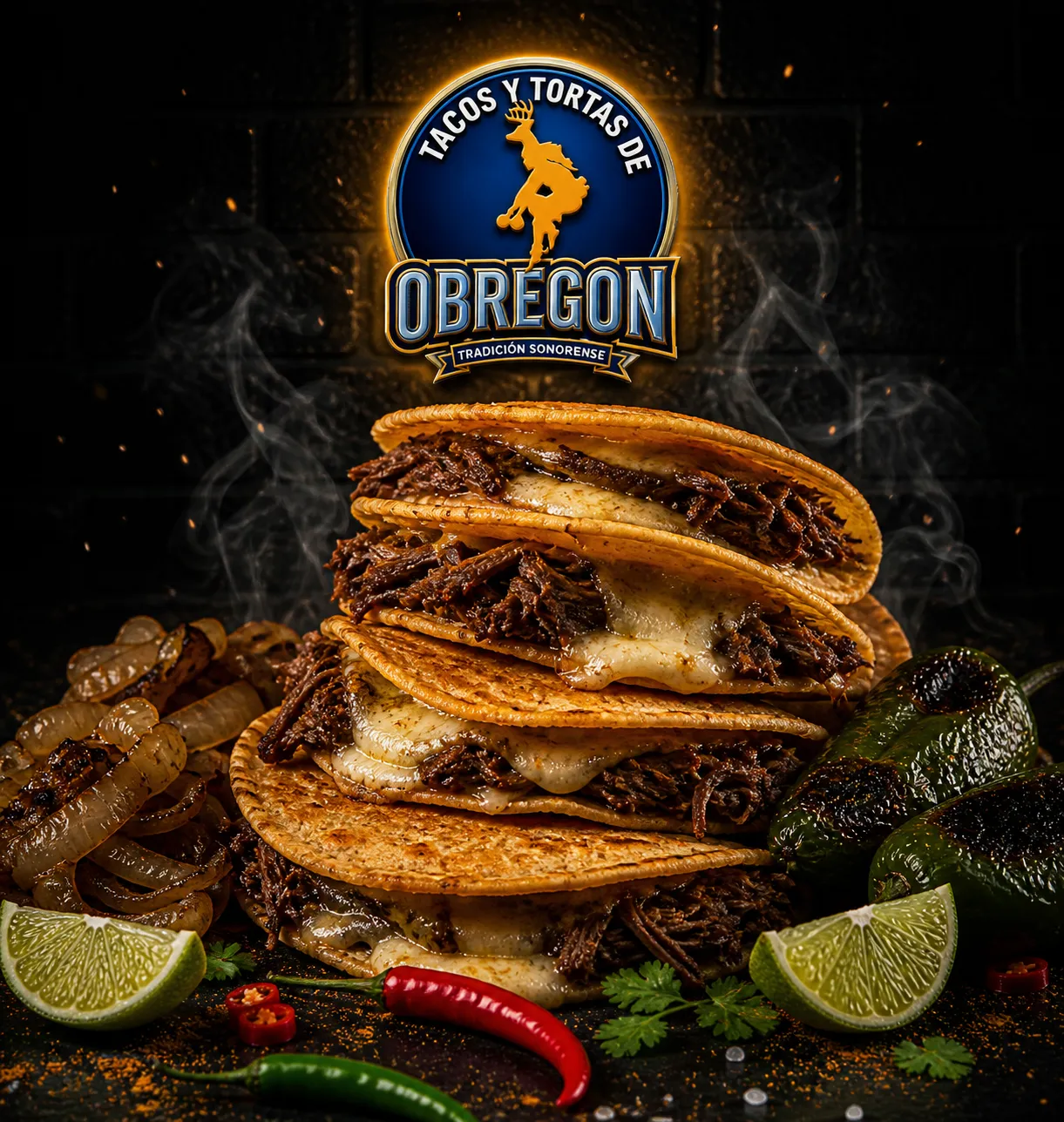 Delicious food mobile background image 1 for Tacos y tortas de obregon - Demo