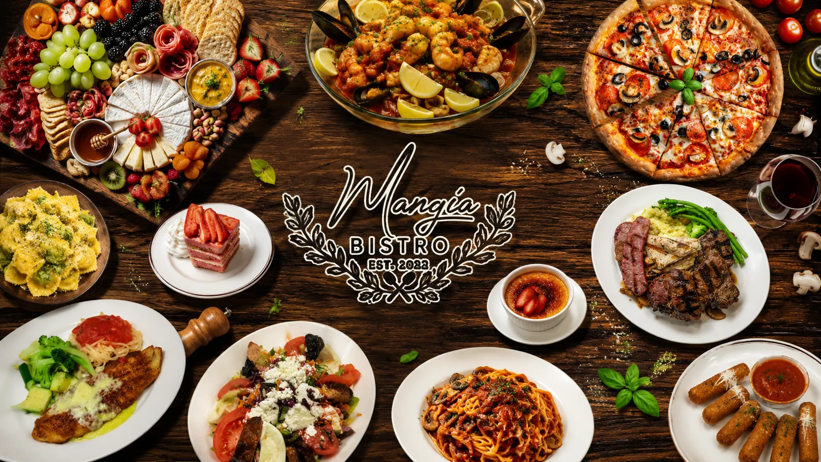 Popular Dessert,Italian,Pizza dishes from Mangia Bistro - Top-rated local Dessert,Italian,Pizza online ordering.